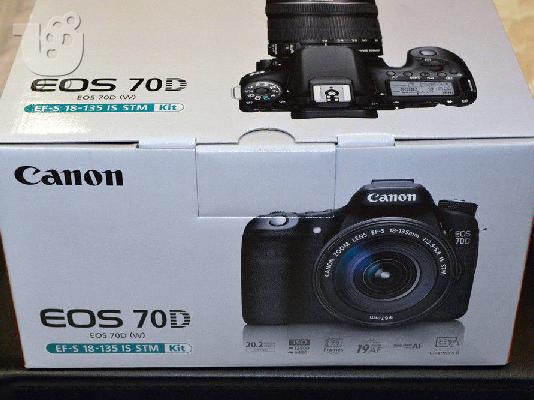 PoulaTo: Canon - EOS 70D DSLR φωτογραφική μηχανή με 18-135mm IS STM Φακός - Μαύρο